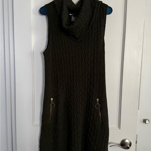 Sleeveless Knit Dress with Cowl Neck